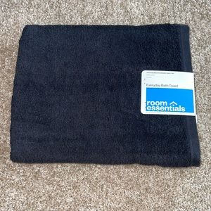 Room Essentials Everyday Bath Towel Black🆕